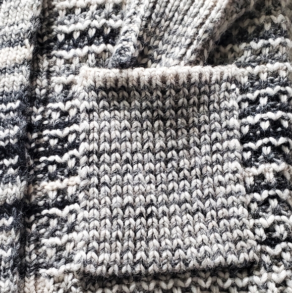 Elsamanda Wool Blend Made In Italy Knitting Gray Stripe Long Cardigan. S… - Picture 13 of 16